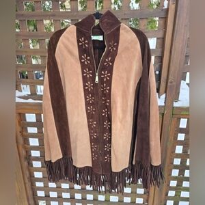 Vintage Suede Cape